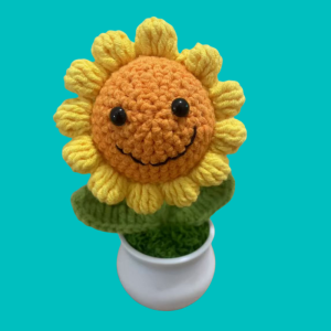 small smiley face sunflower