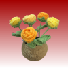crochet pot rose