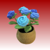 crochet pot rose