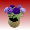 crochet pot rose