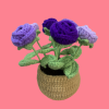 crochet pot rose