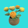 crochet pot rose